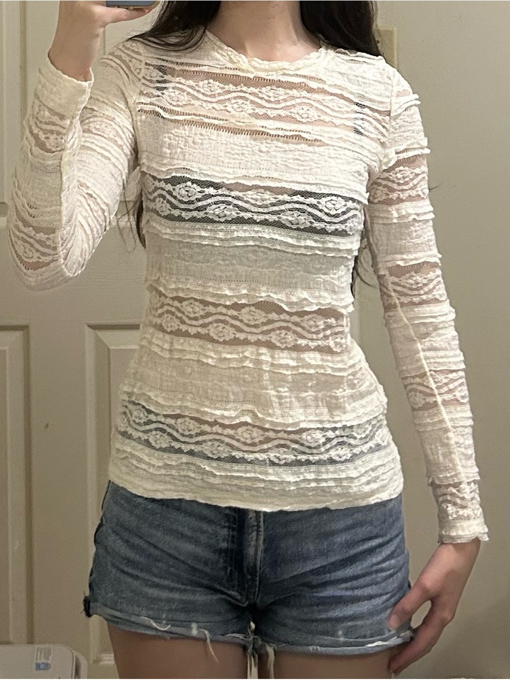 Lace Long-Sleeve Top